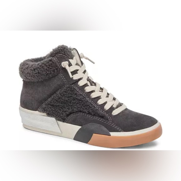 New Dolce Vita Women's Zilvia Plush Lace Up Zip High Top Sneakers Size 11 - Picture 1 of 9